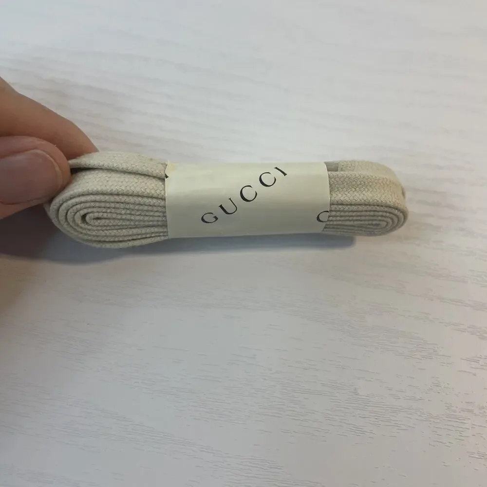 New Beige Gucci Lace Shoe Laces Authentic